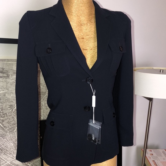 MAXMARA Navy Blue Blazer Size 2-4 - Picture 1 of 16